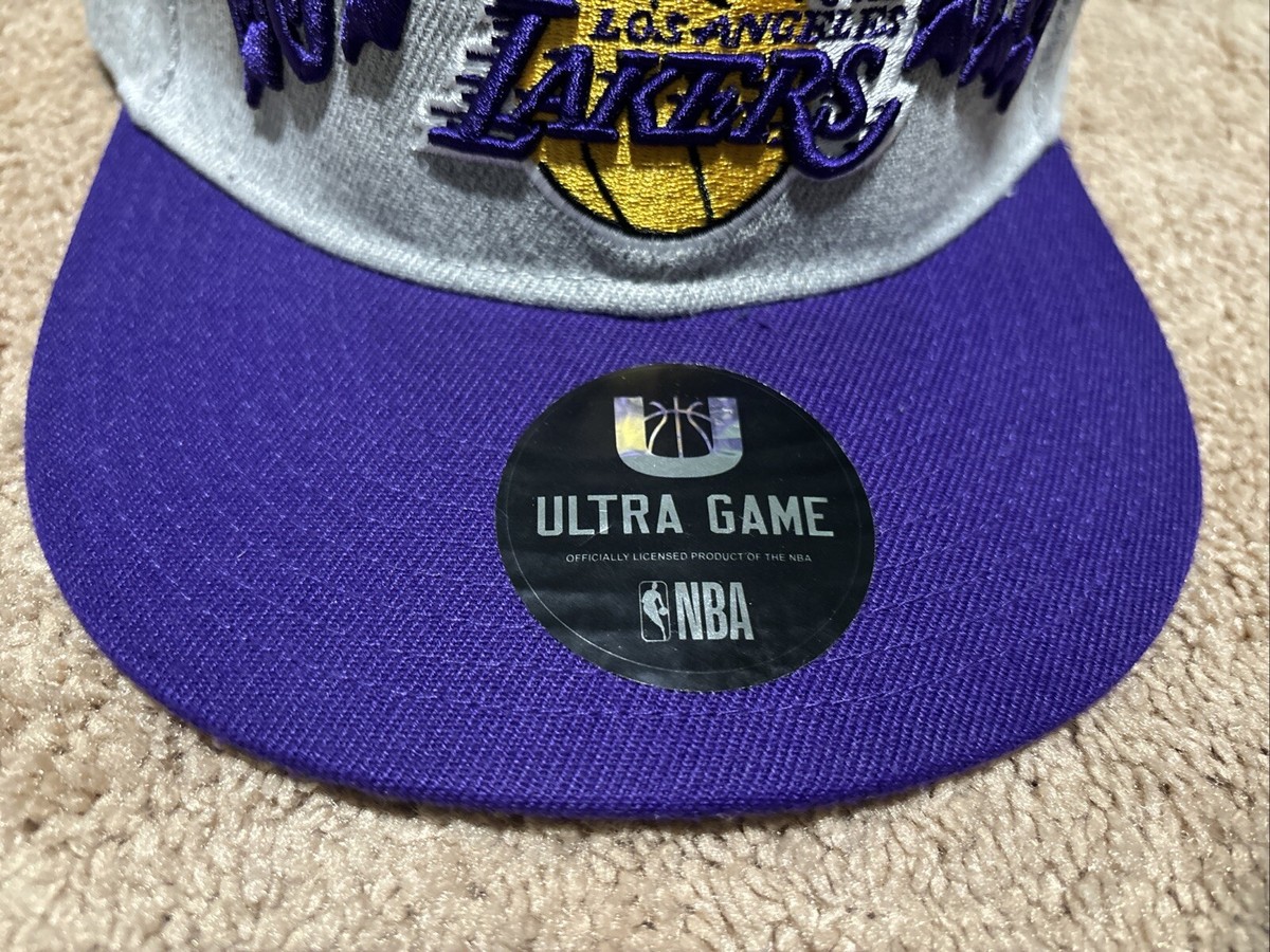 Los Angeles Lakers Ultra Game NBA Snapback Cap Heather Gray Purple