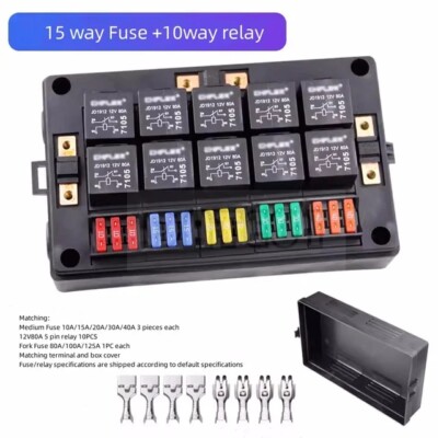 Multi-way Automotive Relay Fuse Combination Freely Disassembled Assembled Wiring