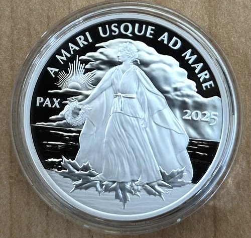 2025 Canada Lady Peace Dollar  1 oz .999 Silver Proof Coin BOX COA NEW