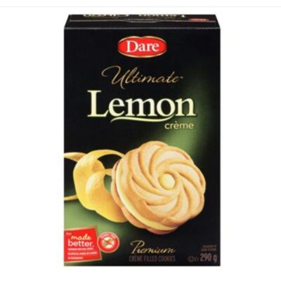 12 boxes of Dare Ultimate Lemon Creme Cookies 290g /10.2oz each Box