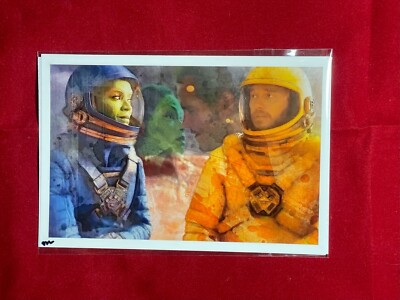 Chris Pratt Zoe Saldana Quill Gamora 4x6 Sketch Photo John Rudolph Signed V1