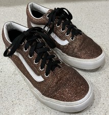 Vans Kids Old Skool Glitter Sneakers US Unisex Youth Size 3 Low Top