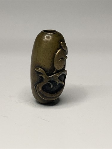 Antique Ojime Bronze / Gold Rabbit Bead Meiji Japan Netsuke Inro Mixed Metals - Picture 2 of 10