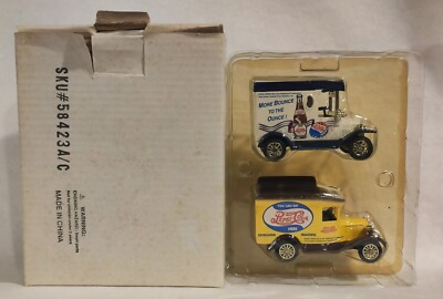 Vintage Diecast Pespi Trucks Golden Wheel Set Of 2 Pepsi Truck 