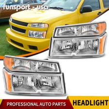 Chrome Headlights + Bumper Lamps For 2004-2012 Chevy Colorado GMC Canyon Lamps