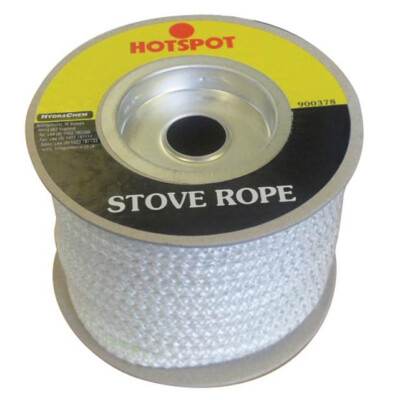 6mm Glass Fibre Stove Boiler Rope x 25m Reel Hotspot Sealing Stoves ...