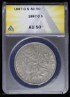 1887-O $1 Morgan Silver Dollar ANACS AU 50