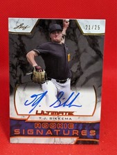 2019 Leaf Ultimate Rookie Signatures TJ Sikkema #RS-TJS Auto **21/25**