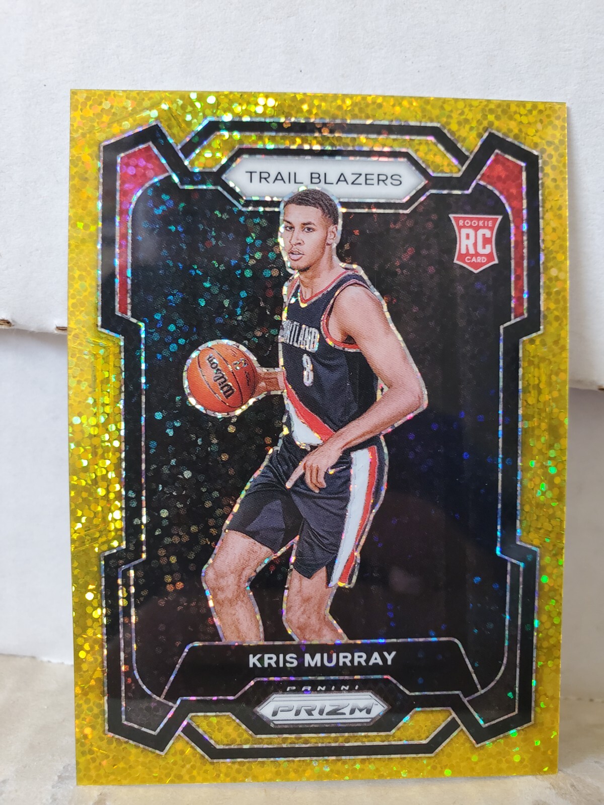 Kris Murray 2023-24 Panini Prizm #142 Gold Sparkle Prizm /24 SSP Rookie