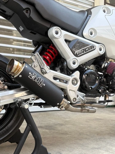 ZoOM Exhaust Honda MSX GROM 125 2022-2026 Full System Low Mount Black LOOP US