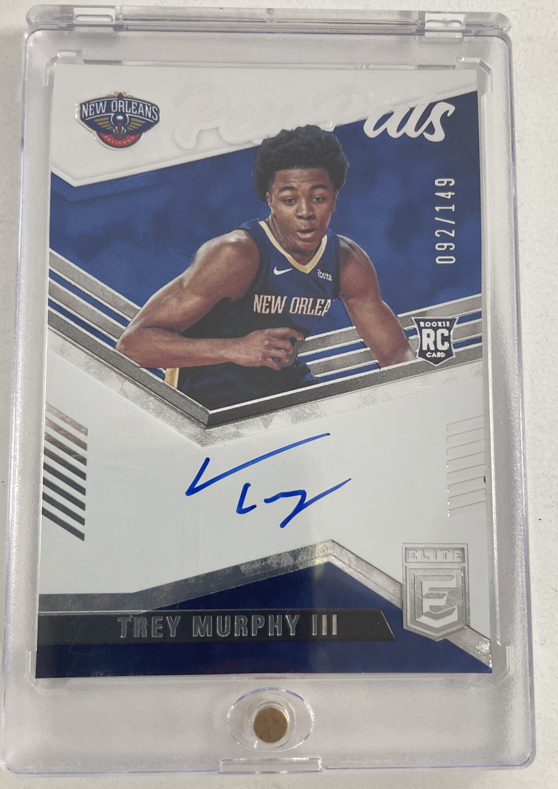 2021-22 Donruss Elite Trey Murphy III Pen Pals Rookie Autograph Auto RC #092/149