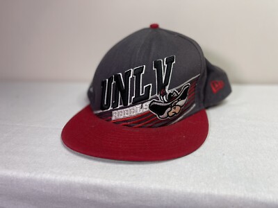 UNLV Rebels Hat NCAA New Era Gray Red OSFM Snapback Baseball Cap