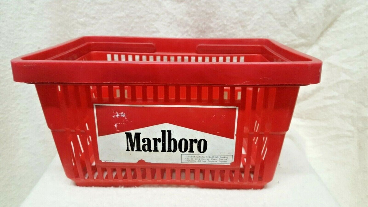 マルボーロ Vintage Marlboro Philip Morris Red Plastic Shopping Basket 17