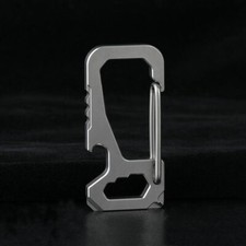 TC4 Titanium Alloy Key Chain Carabiner Outdoor Travel Portable Multi EDC Tool