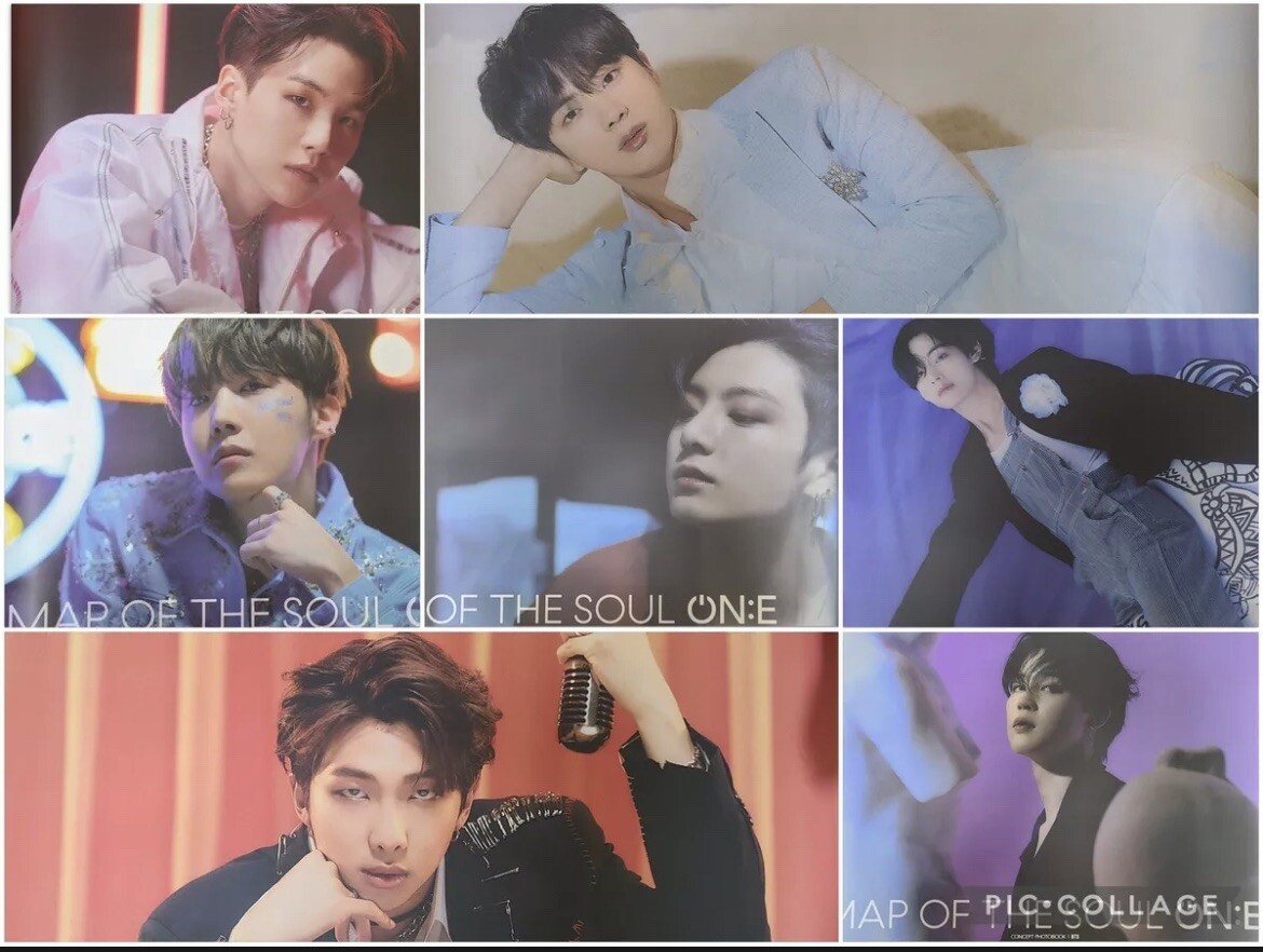 BTS MOTS ON:E CONCEPT PHOTOBOOK POSTER SET OT7 V Jin