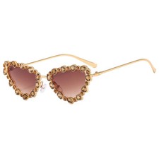 Fashion diamond-encrusted women's sunglasses outdoor catwalk party sunglasses