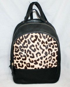 margot black leather backpack
