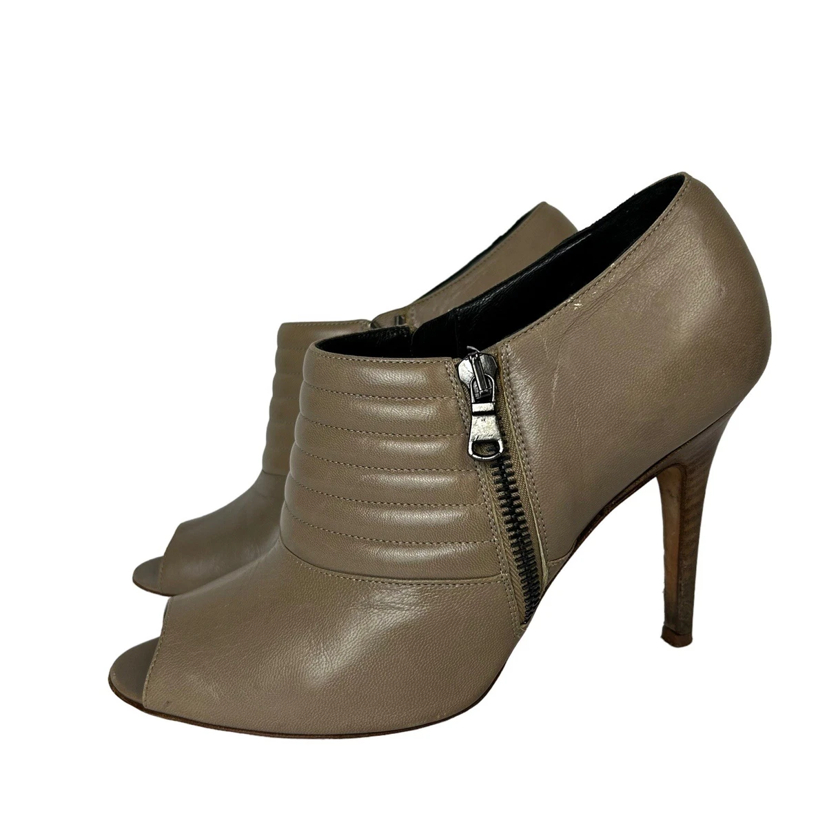 Bottines Manolo Blahnik Daim Beige – Taille 41, Talon Haut, Neuves Sans Emballage, Fabriquées En Italie