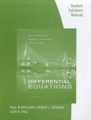 Student Solutions Manual for Blanchard/Deva- Blanchard, 9780495826729, paperback