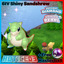 6IV Shiny Sandshrew Pokemon Brilliant Diamond Shining Pearl