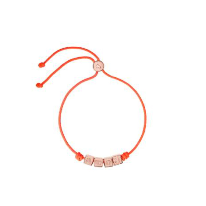 Браслет с символикой Додо AMO DBC3001_LETAM_RORAG на оранжевом шнуре из розового золота 40290₽