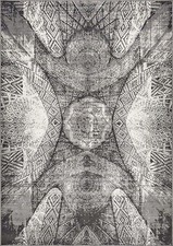 4' x 6' New Area Rug Gray H 37720 Home Decorative Art Soft Carpet Collectible