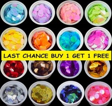 35 COLOURS - 100 Round 15MM Loose Sequin Flat Sewing Trim Costume 1282 LC