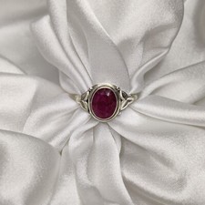 Ruby Natural Gemstone Ring 925Sterling Silver Ring Valentine Gift For Girlfriend