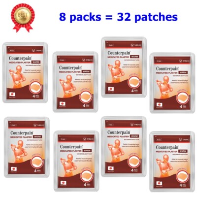8x Counterpain Plaster Warm Massage Sport Muay Relief Muscle Pain Neck Back