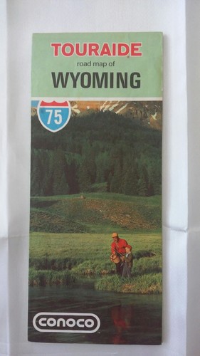 1974 TOURAIDE Road Map of WYOMING - 第 1/4 張圖片