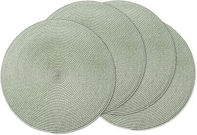 Round Braided Placemats 15 Inch Round Table Mats for Dining Tables Natural Woven