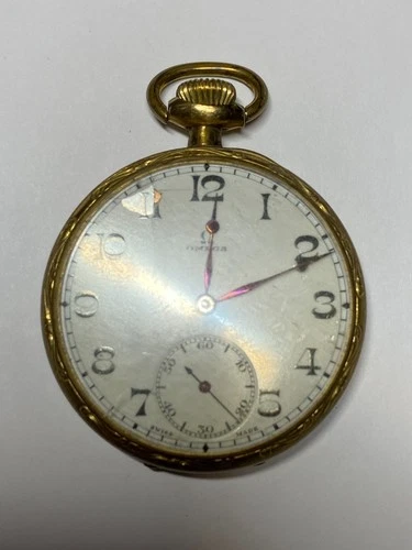 Antique Omega 15 Jewels Pocket Watch, Pre-Owned, Runs (36-#134)