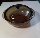Vintage Pyrex Amber Brown 024 Casserole Dish w/624C Lid