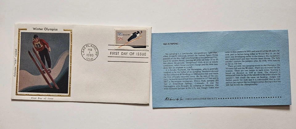 Set Of Five 1980 U.S. Winter Olympics First Day Covers - Image 3 of 4