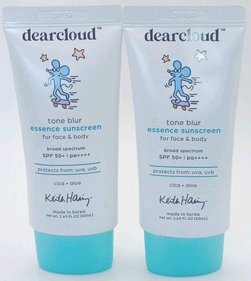 X2 dearcloud Tone Blur Essence Sunscreen For Face & Body SPF 50+ 1.6 fl.oz. Each