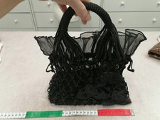 Sac de soirée guipure noir pochette dentelle résille noir neuf