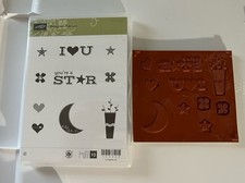Stampin' Up PICTOGRAM PUNCHES clear mount stamp set of 10