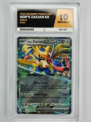 Pokemon Journey Together 111/159 Hop's Zacian ex DR Ace Grade 10