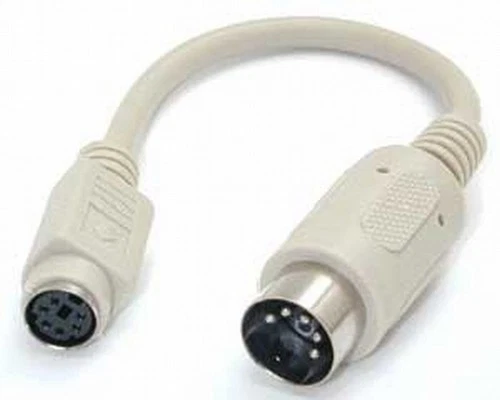 PS2 Keyboard to AT Convertor - 6 pin Mini Din F to 5 pin Male