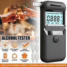 Police LCD Digital Breath Alcohol Analyzer Tester Breathalyzer Test Detector