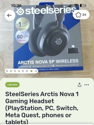 SteelSeries Arctis Nova 5P Wireless Gaming Headset - New