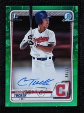 2020 Bowman Draft Chrome Picks Green Refractor 77/99 Carson Tucker Auto 0jv5