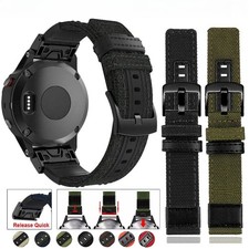 26mm QuickFit Nylon Woven Watch Band Strap for Garmin Tactix 7/Delta/8 SOLAR