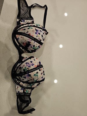 Victoria's Secret Women's 34DD Flower Print Push Up Bra