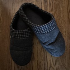 Izotoner Kapcie Męskie 9,5-1.0,5 Szare Pianka z pamięcią Loungewear Chodaki