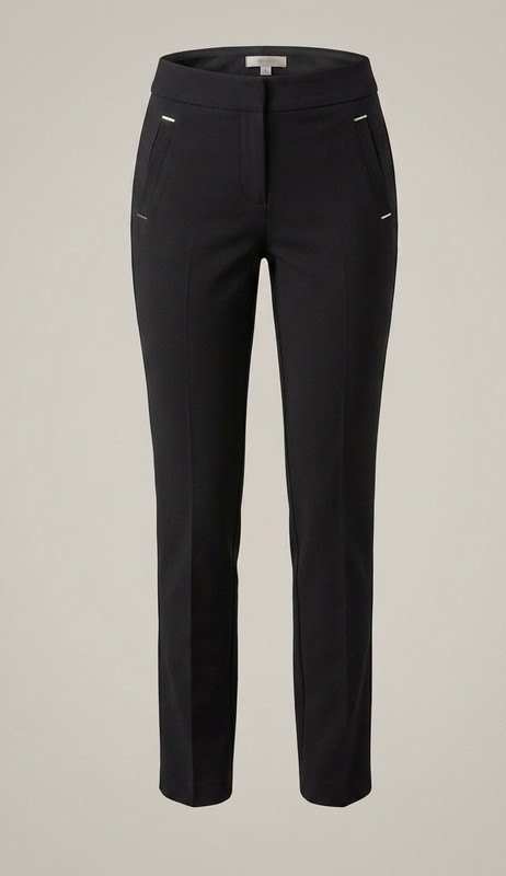 H&M Dress Pants Zipper Front Pockets Slit Back Straight Leg Size 8 Black