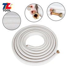 1/4 * 1/2in Dia. 25Ft Air Conditioning Cooling Connection Pipe Install Kit
