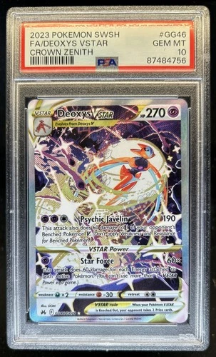2023 Pokemon SWSH Crown Zenith Deoxys VST Galarian Gallery #GG46/GG70 PSA 10