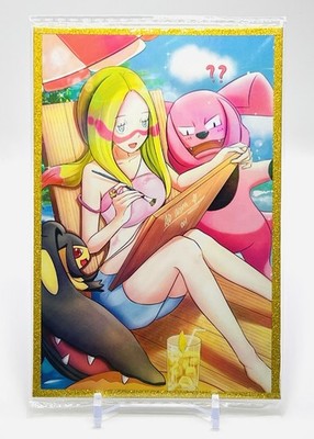 Captain Mina with Granbull & Mawile Pokemon Art Board-Trainer Edition Gold Hit 