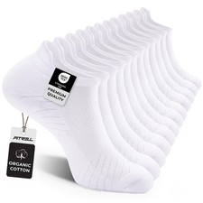 6 Pack Men's Athletic Running Ankle Socks Cushioned Low Cut Tab Wicking Anti-...